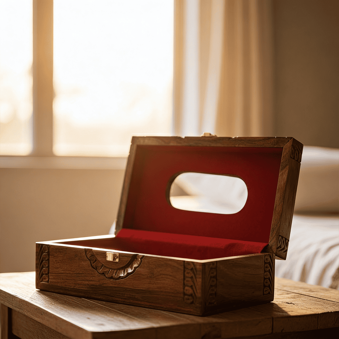 Tissue Box Half Carved Embroidery - Image 3